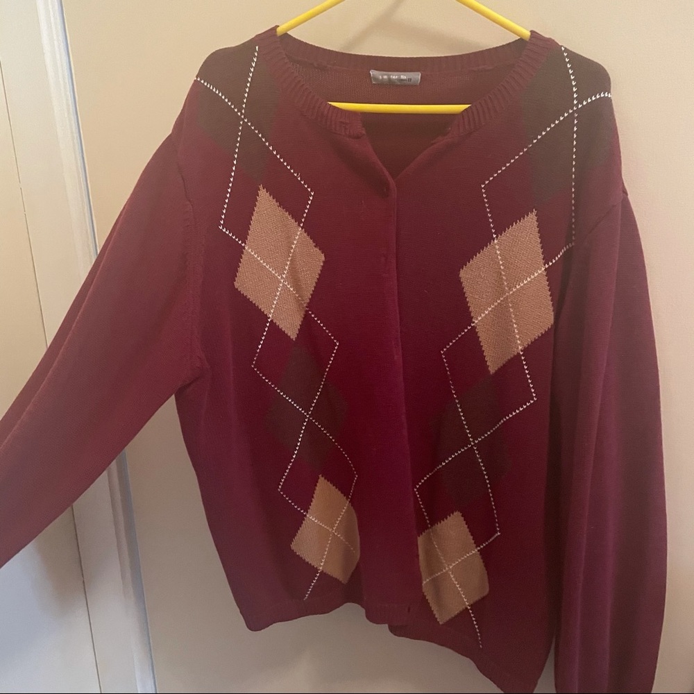 Pierre Cardin Argyle Sweater 2X/3X